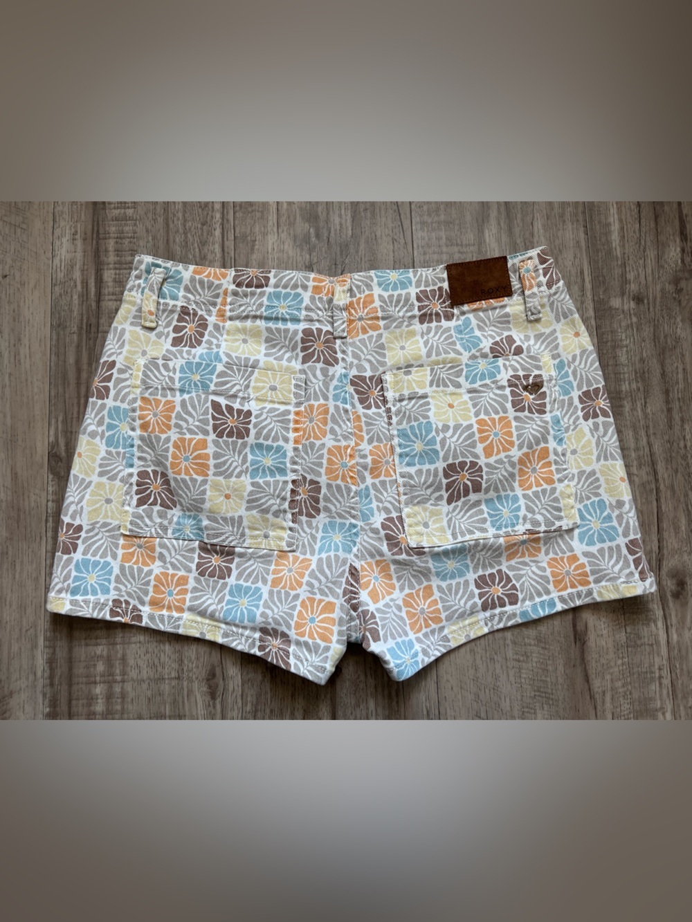 Roxy Wunderlust Golden Haze Vintage Geo Floral cotton blend summer beachy casual - Picture 4 of 8